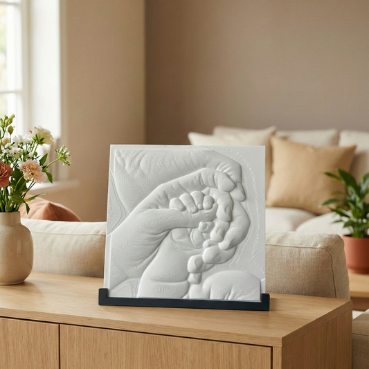 3D-kunstwerk op standaard