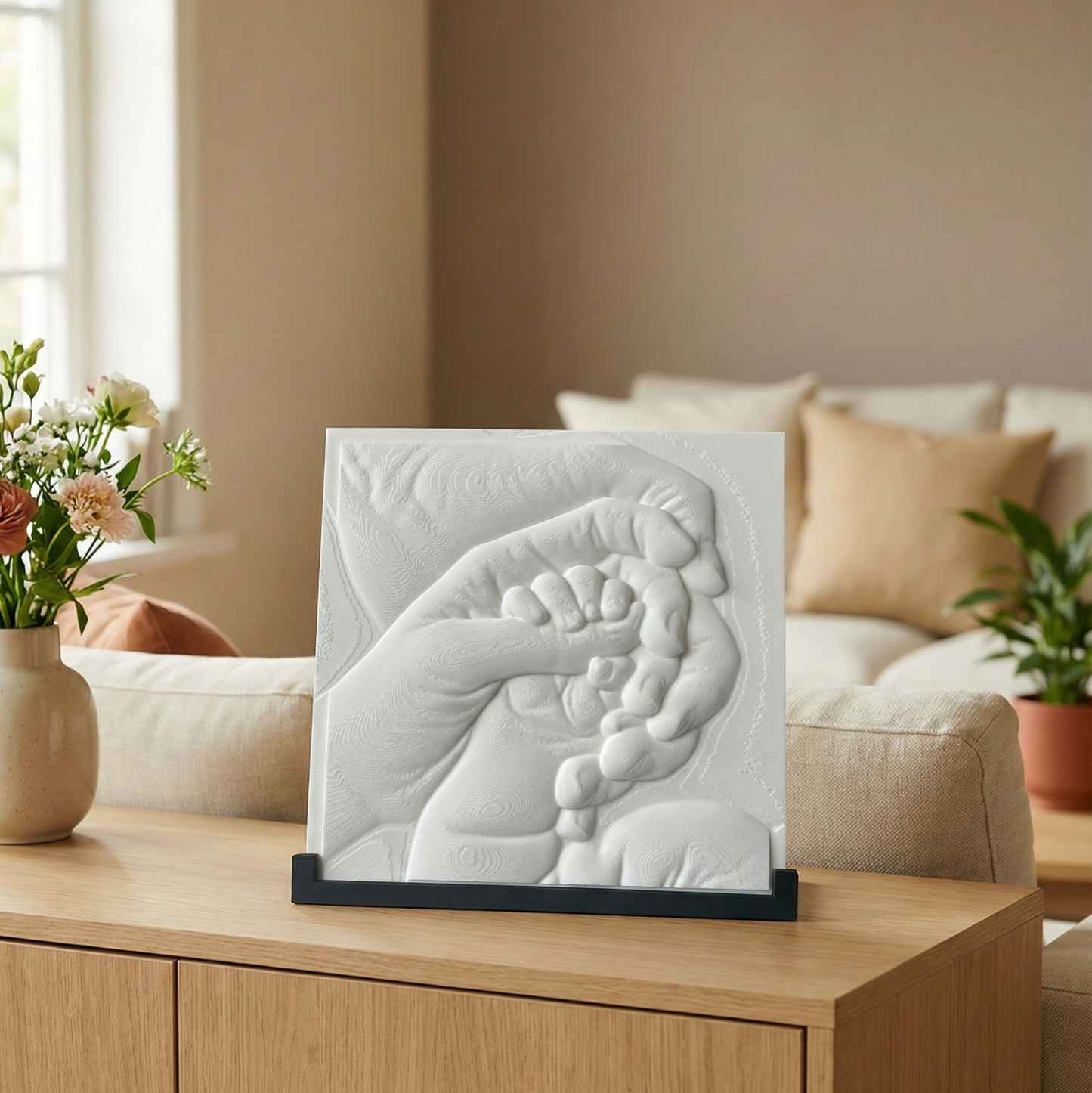 3D-kunstwerk op standaard