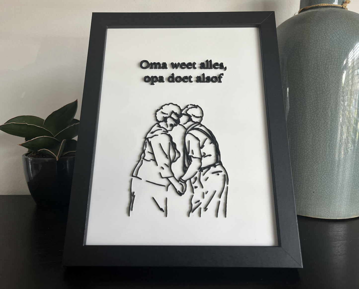 3D Tekst met lijntekening