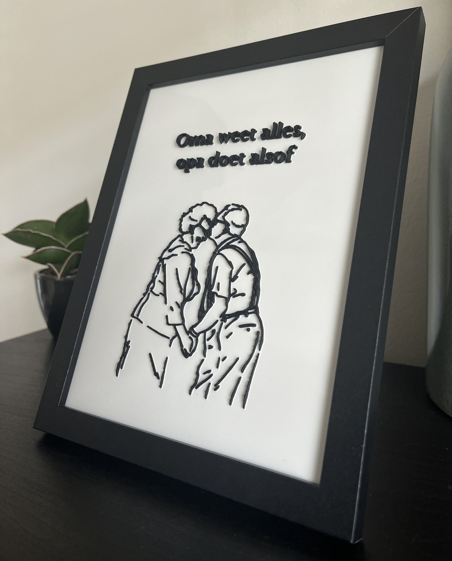 3D Tekst met lijntekening