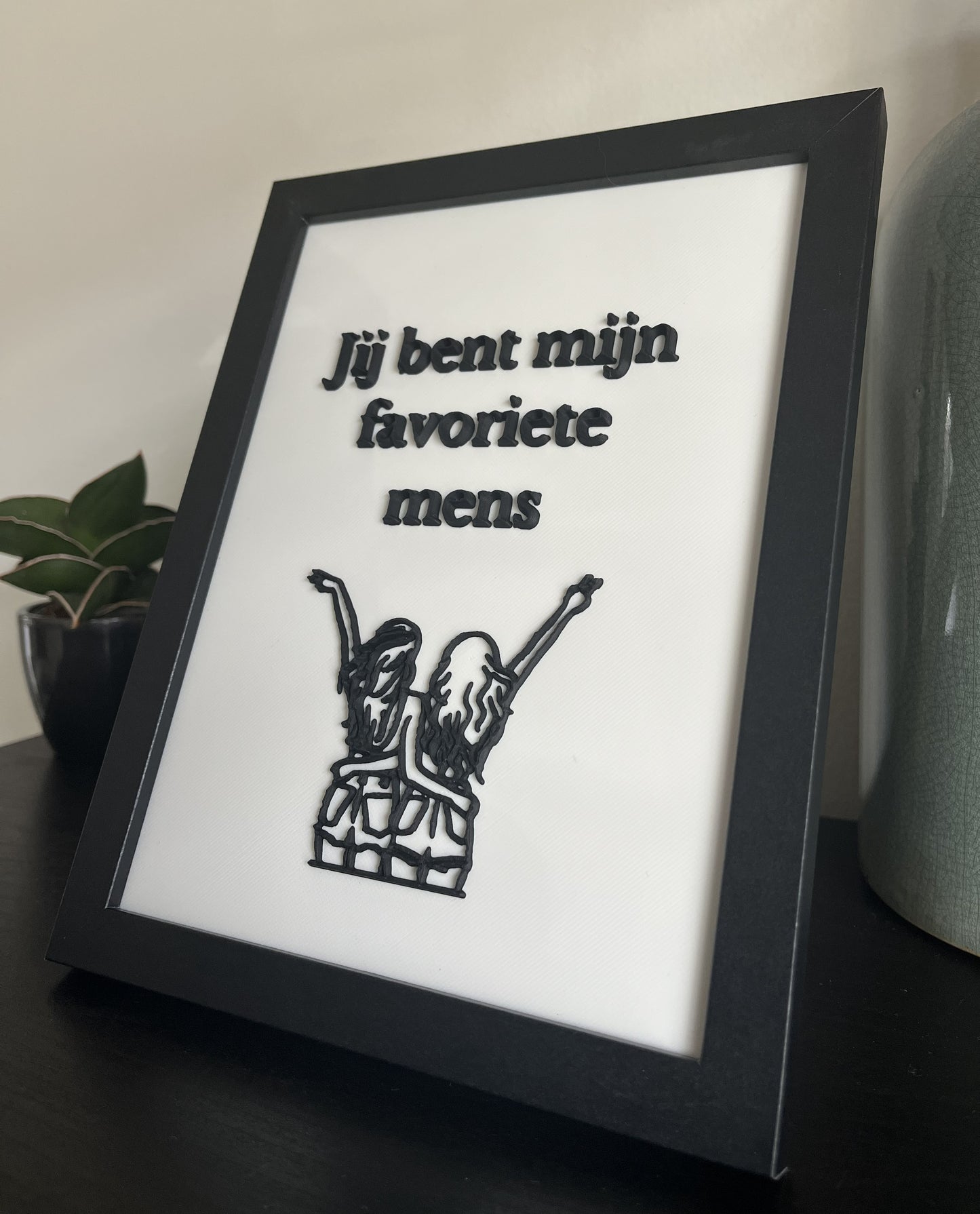 3D Tekst met lijntekening