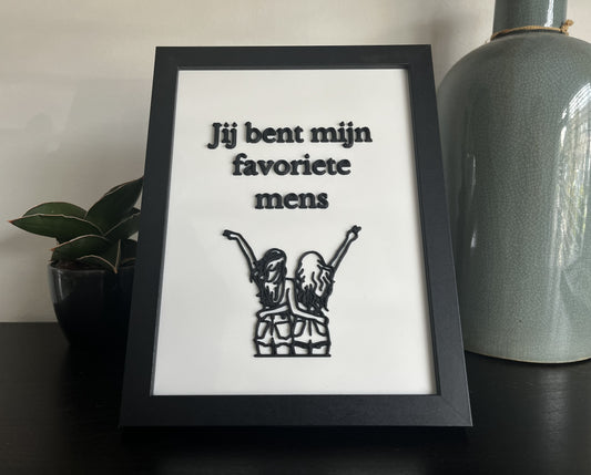 3D Tekst met lijntekening